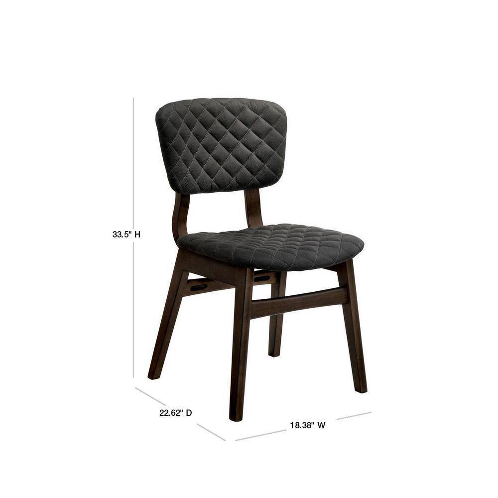 Set of 2 Solid Wood Side Chairs with Fabric Seat F816