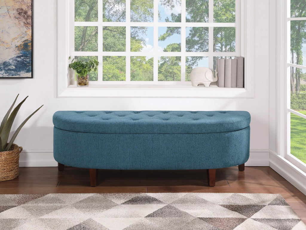 60" Azure Fabric Storage Bench X672473