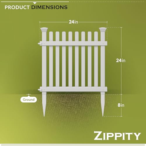 White Vinyl 3 Panels Garden Fence Kit C498