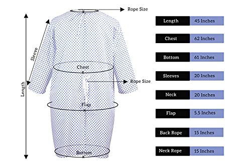 6 Pack Cotton Blend Medical Patient Gowns White O50830