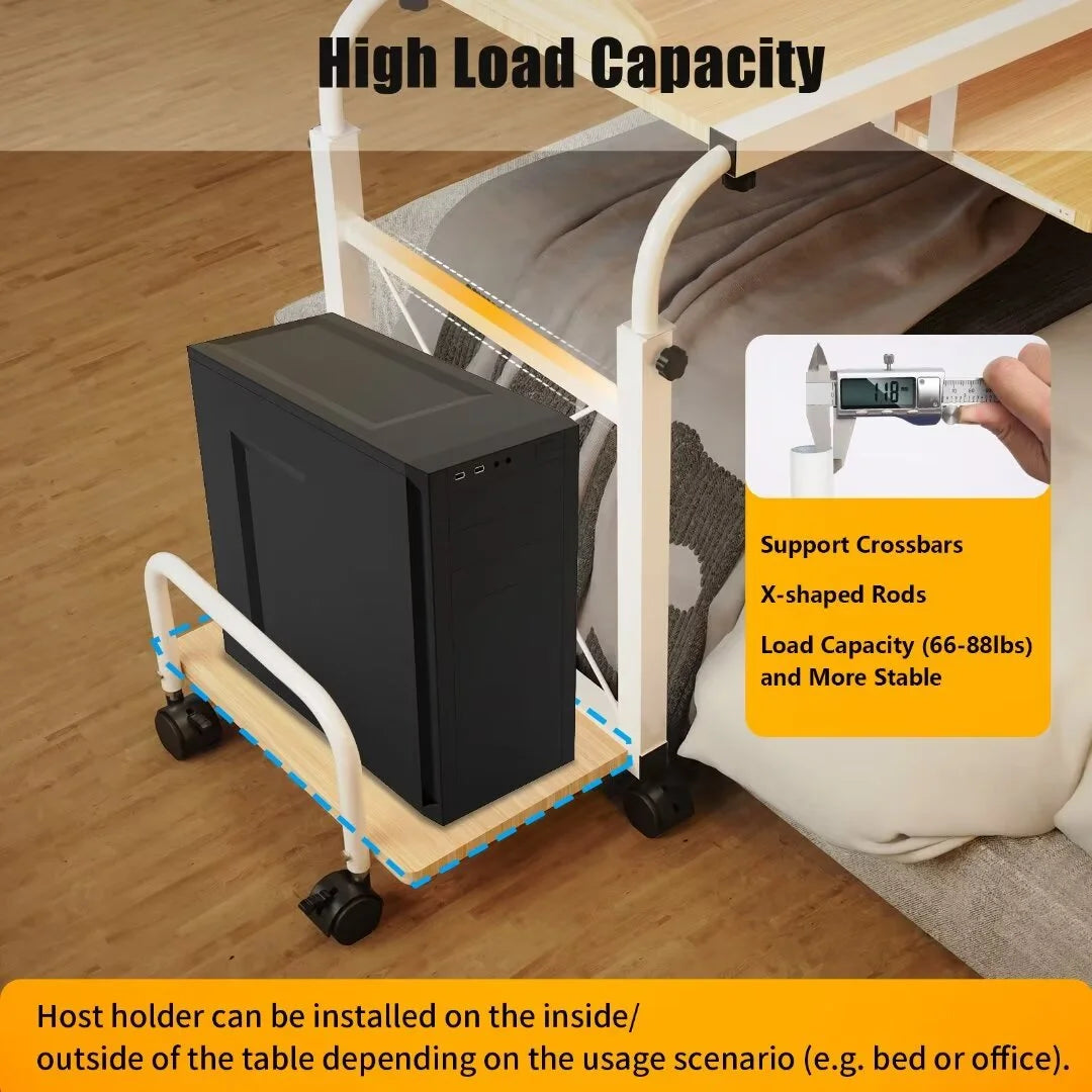 Height Adjustable Overbed Table with Wheels E7707
