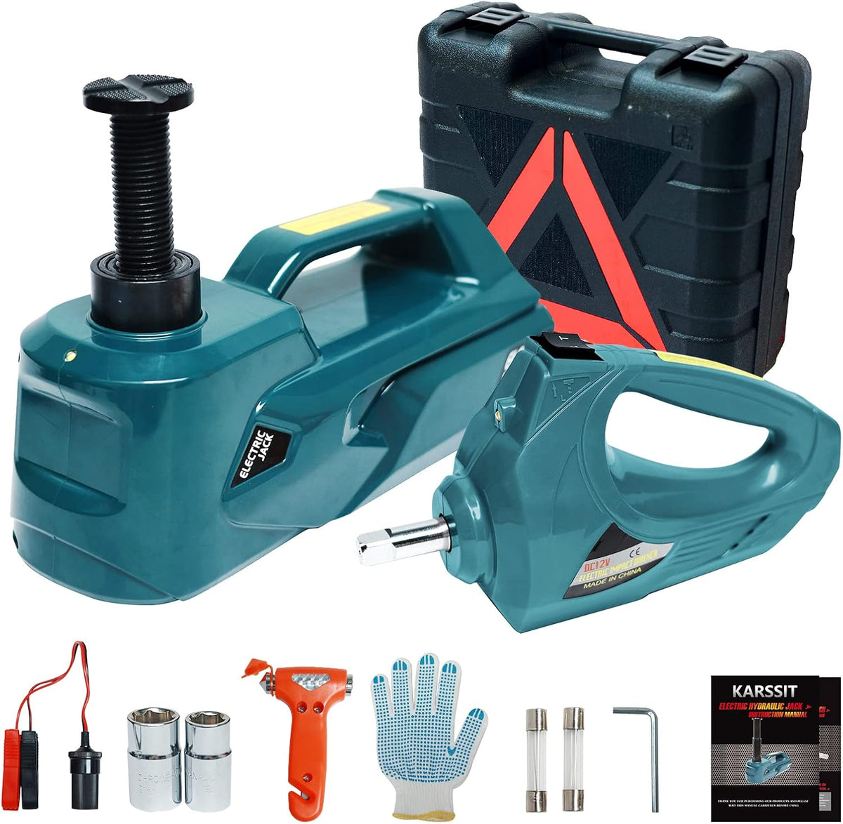 5 ton Electric Car Jack with Impact Wrench 12V Hydraulic Car Jack C839