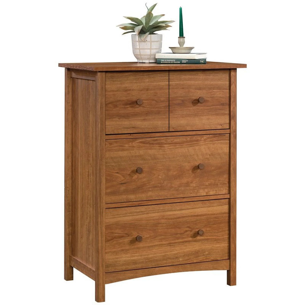 Engineered Wood Secretary Desk/Chest in Prairie Cherry Q685