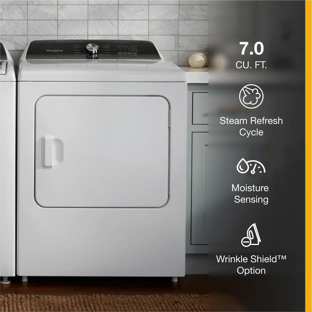 7.0 Cu. Ft. Top Load Electric Moisture Sensing Dryer with Steam V72170