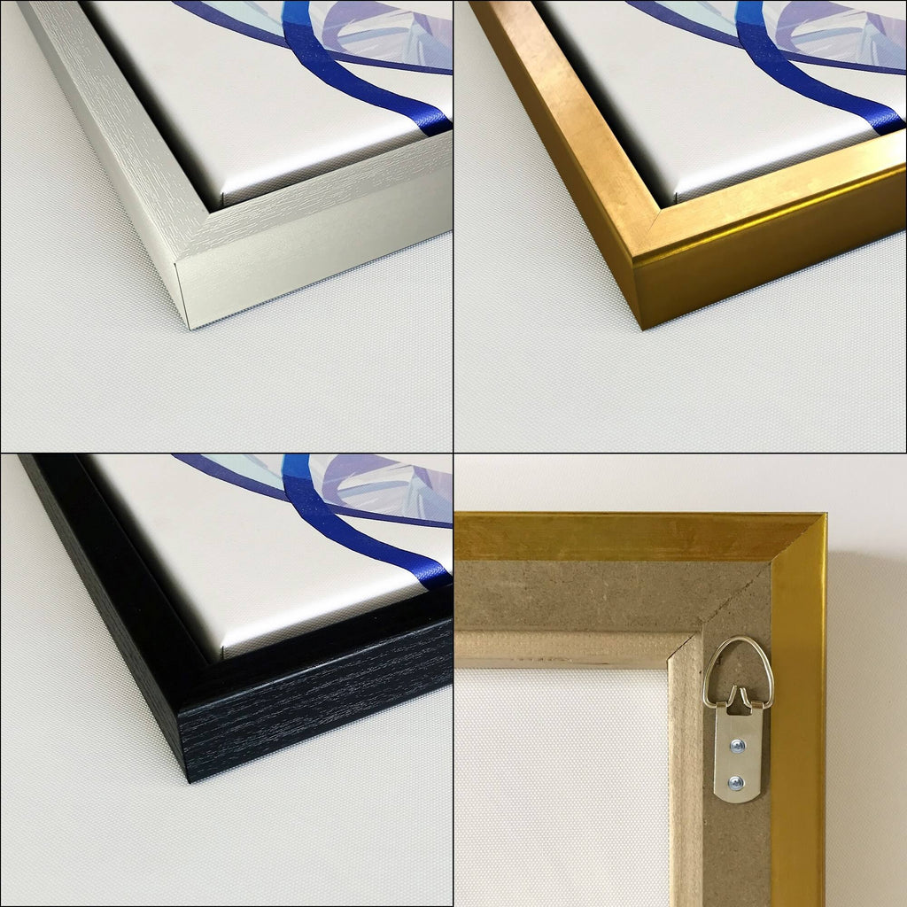 White Framed Canvas B51049