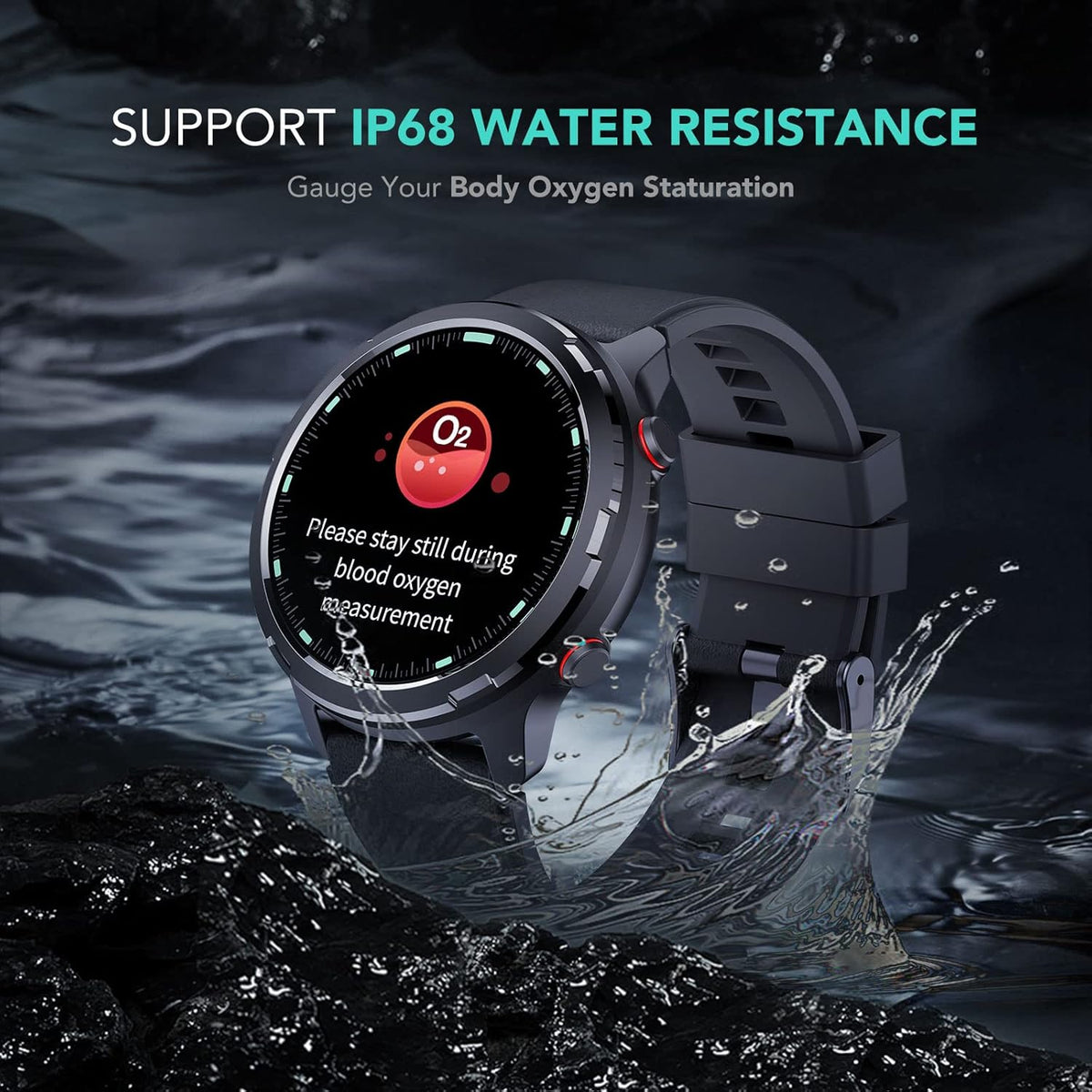 Smart Watch with GPS, Fitness Tracker, Heart Rate, SpO2, Sleep Monitor, IP68 Waterproof C886945