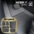 All Weather TPE Floor Mats Cargo Liner Trunk Mats 6 Pieces T2191