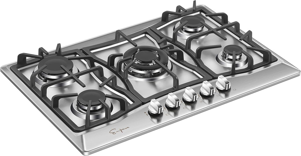 30 in. Stainless Steel Gas Cooktop with 5 Sealed Burners B15699