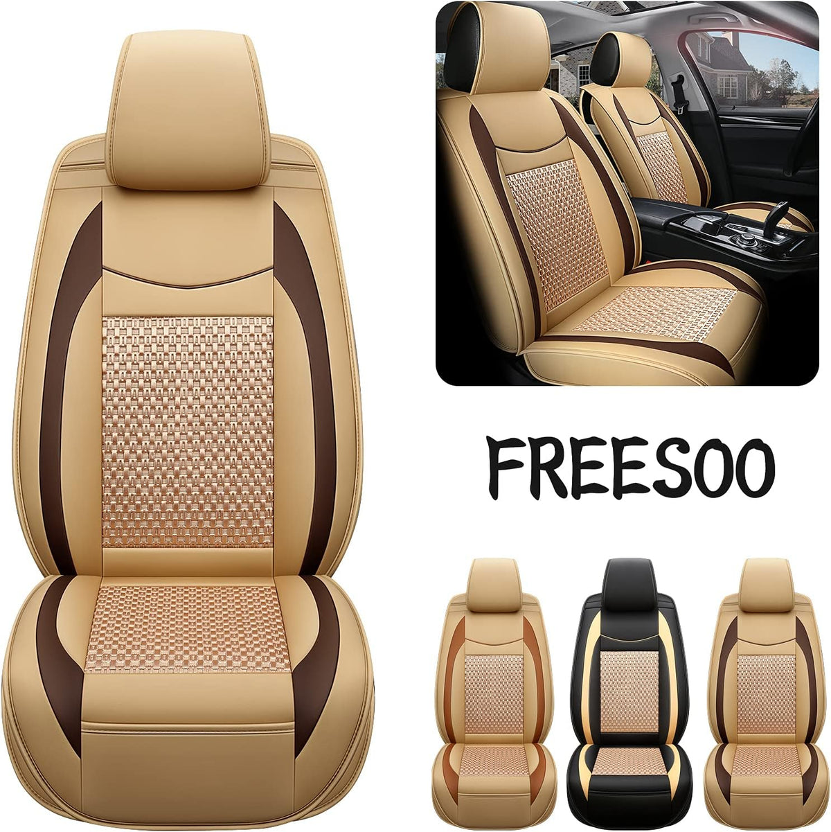 Faux Leather Car Seat Cover Front Only F75723