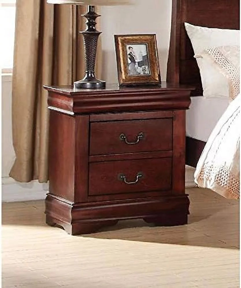 Small Wooden Nightstand with 2 Drawers B4829