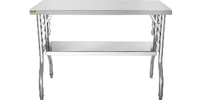 48 x 24 inch Stainless Steel Folding Worktable H7854