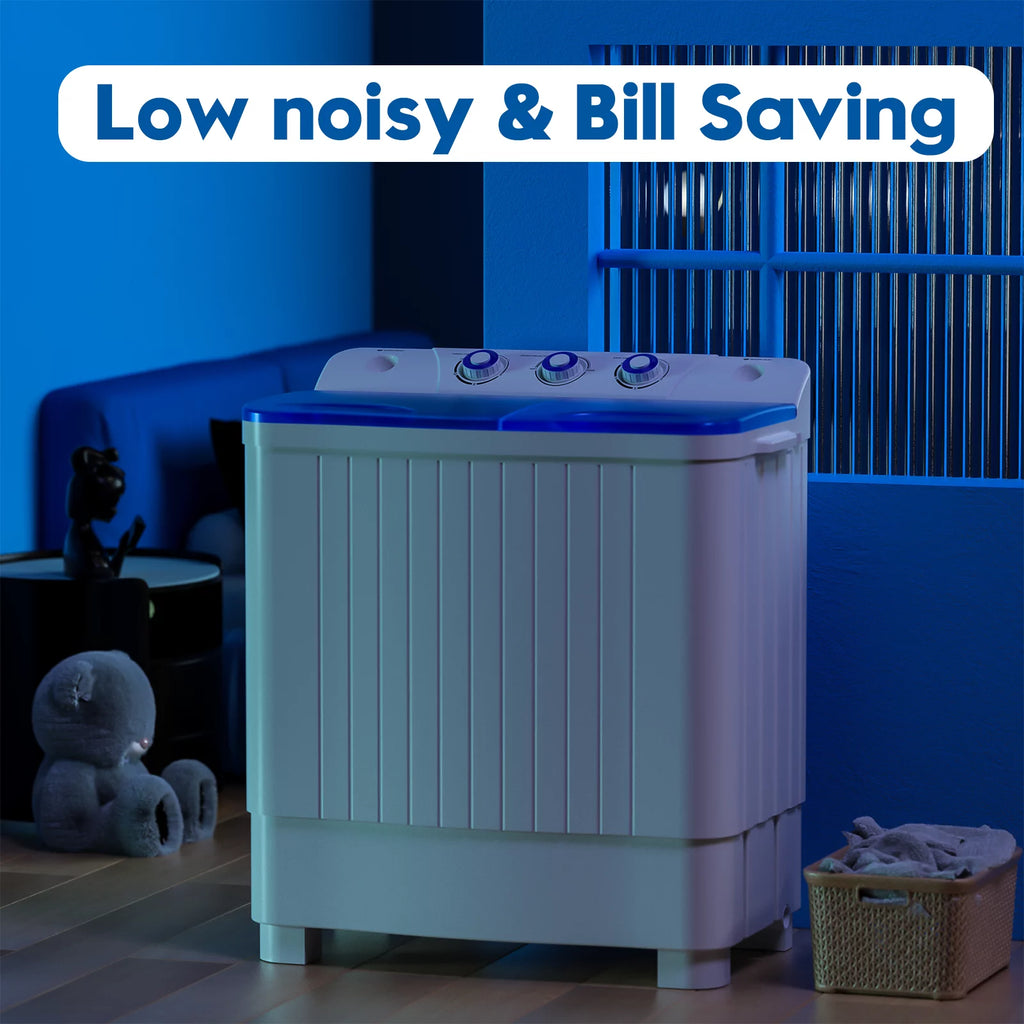 Portable 20lbs Twin Tub Semi-Automatic Washing Machine I114