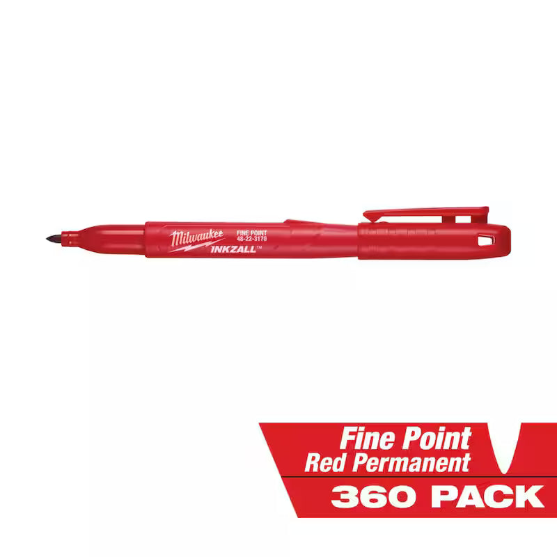 Red Fine Point Permanent Marker 360-Pack V40025