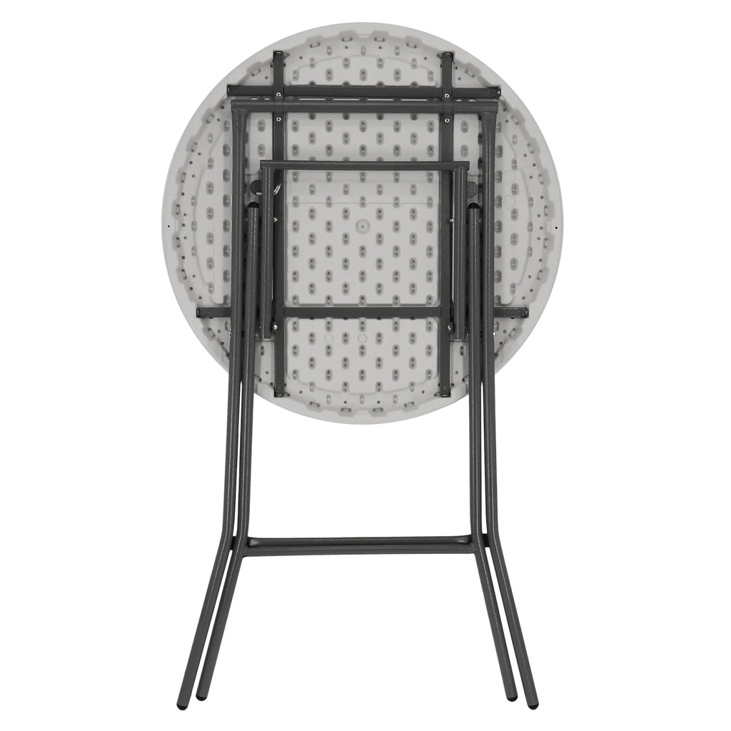 31 Inch Plastic Round Folding Bar Table in White C236471