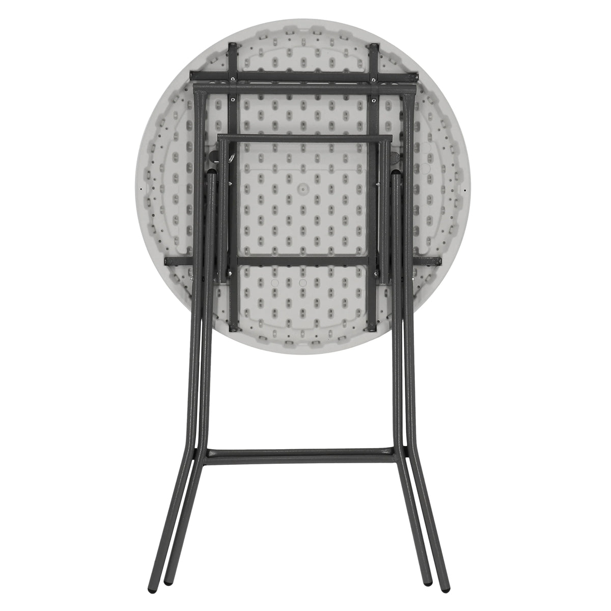 31 Inch Plastic Round Folding Bar Table in White C236471