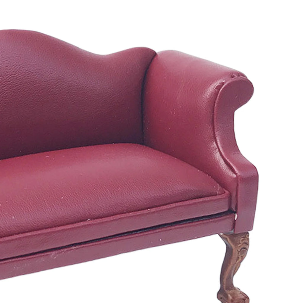 10.5cm Red PU Leather Arm Sofa Couch S447153