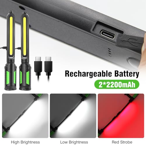 2400LM Rechargeable LED Work Light with Hooks Q37477