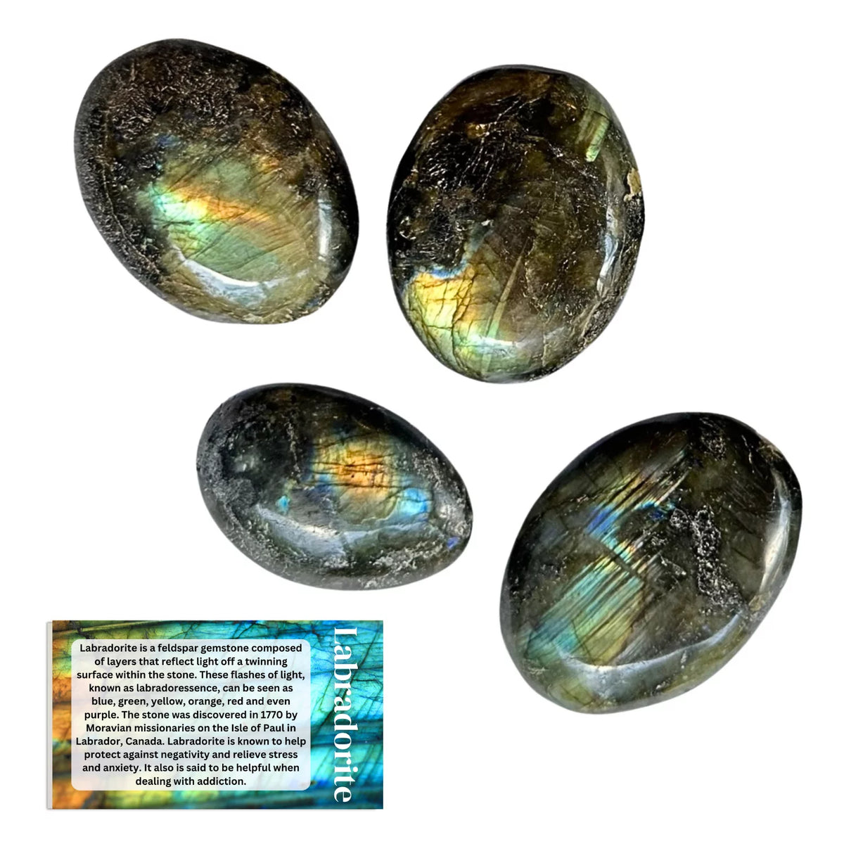 Labradorite Palm Stones Y21402