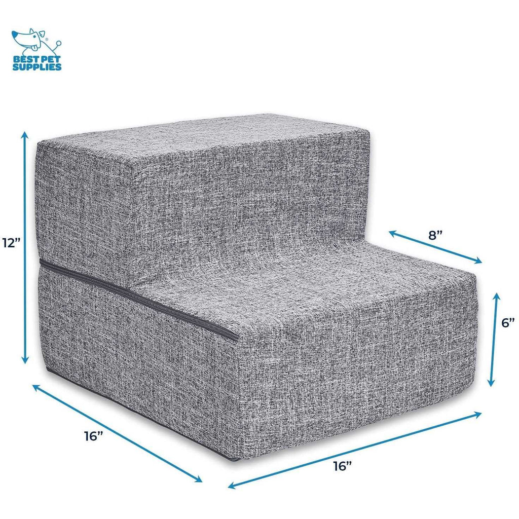 Foldable Pet Steps/Stairs with CertiPUR-US Certified Foam F448740