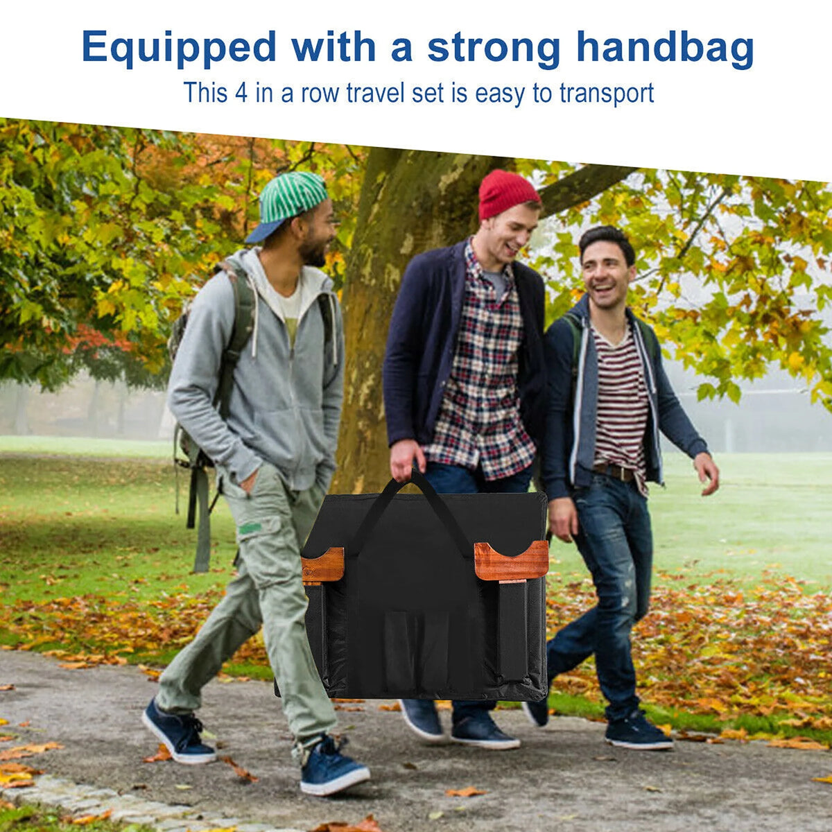 4 In A Row Wood Board Game with Carrying Bag S18135