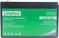 12V 10Ah LiFePO4 Battery, Rechargeable Lithium Iron Phosphate Battery, Pack of 2 V78388