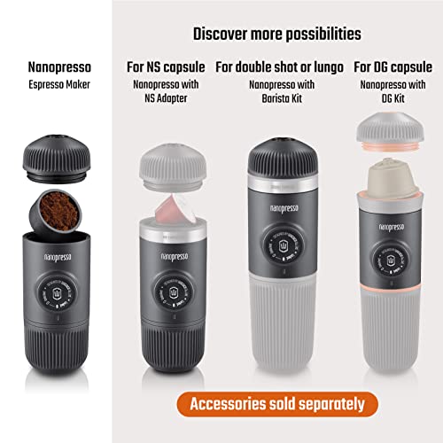 Portable Espresso Maker, 18 Bar Pressure, Manually Operated X194056