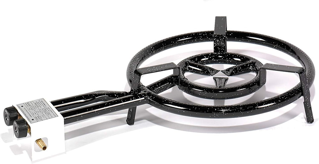 Polished Steel Paella Pan 18-Inch with Gas Burner S61138
