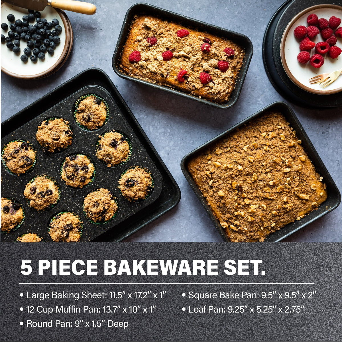 20 Piece Nonstick Cookware and Bakeware Set D16752
