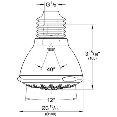 Chrome Shower Head C5382