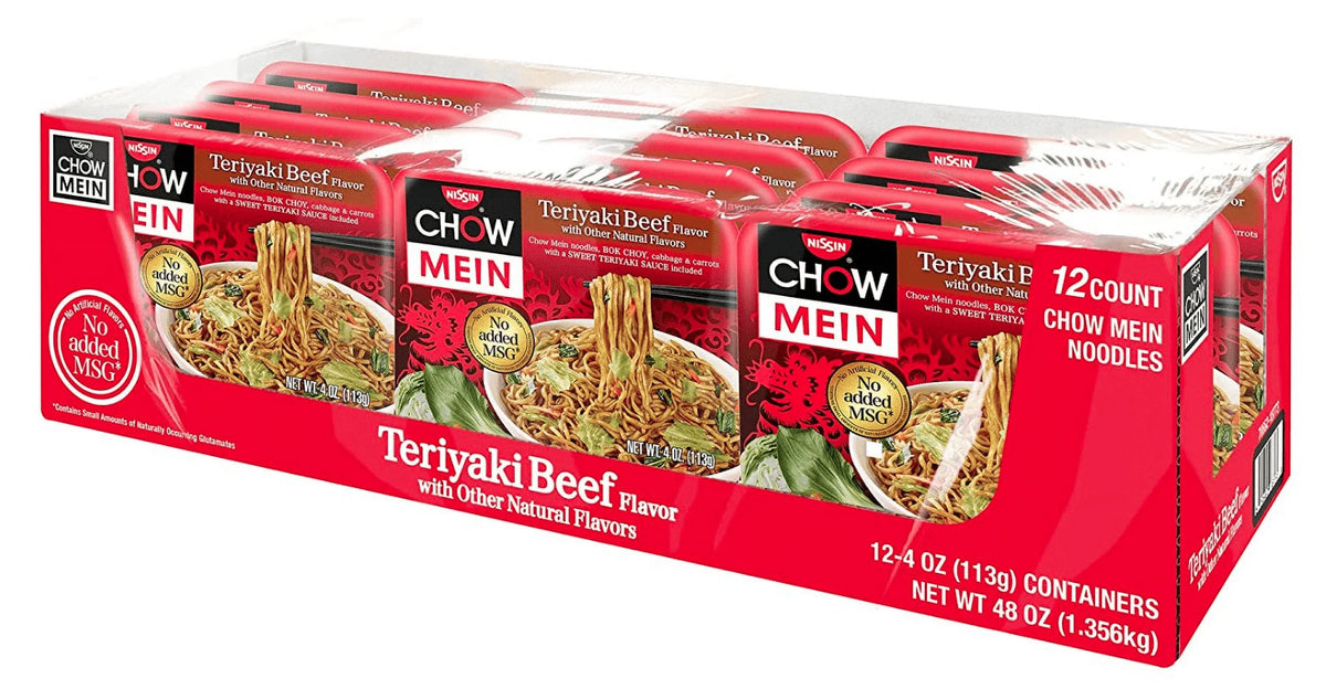 4.0 Ounce Pack of 12 Teriyaki Beef Chow Mein X48971