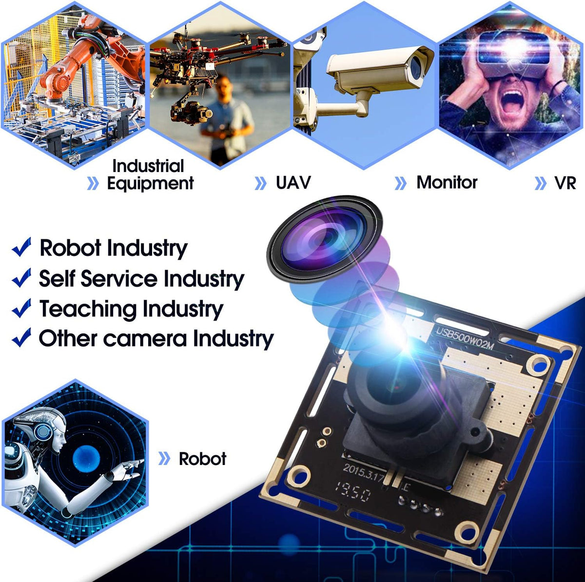 5 Megapixel USB Camera Module with CMOS OV5640 Sensor S96036