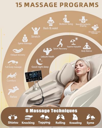 Beige Zero Gravity Full Body Massage Chair B476878