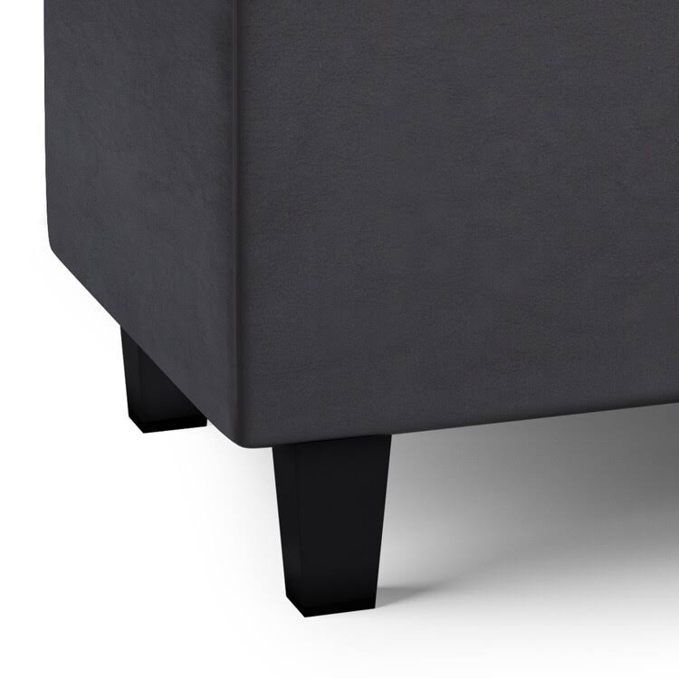 2-Tray Storage Ottoman in Midnight Black T88296