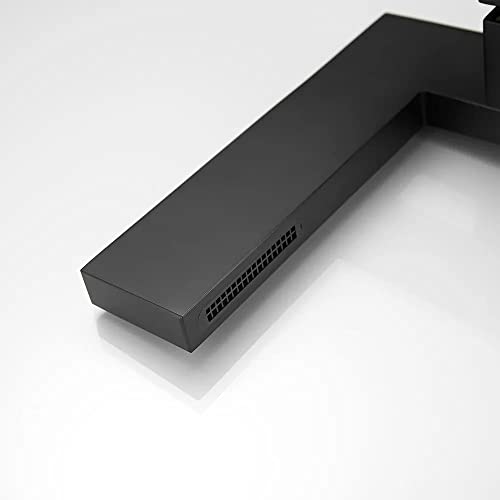 Matte Black Ultra-Thin Waterfall Bathroom Faucet U222141