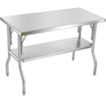 48 x 24 inch Stainless Steel Folding Worktable H7854