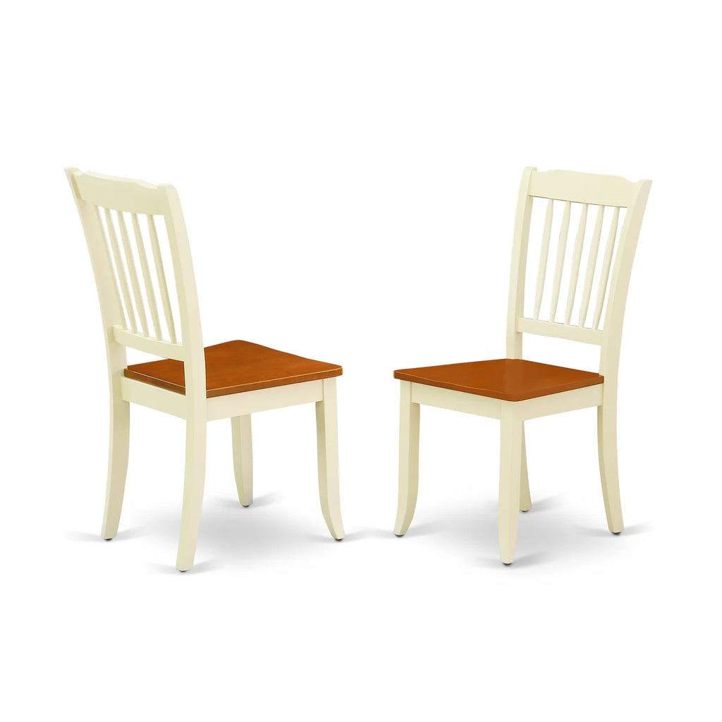 5 Piece Wood Dining Set with Slatted Chairs G57512