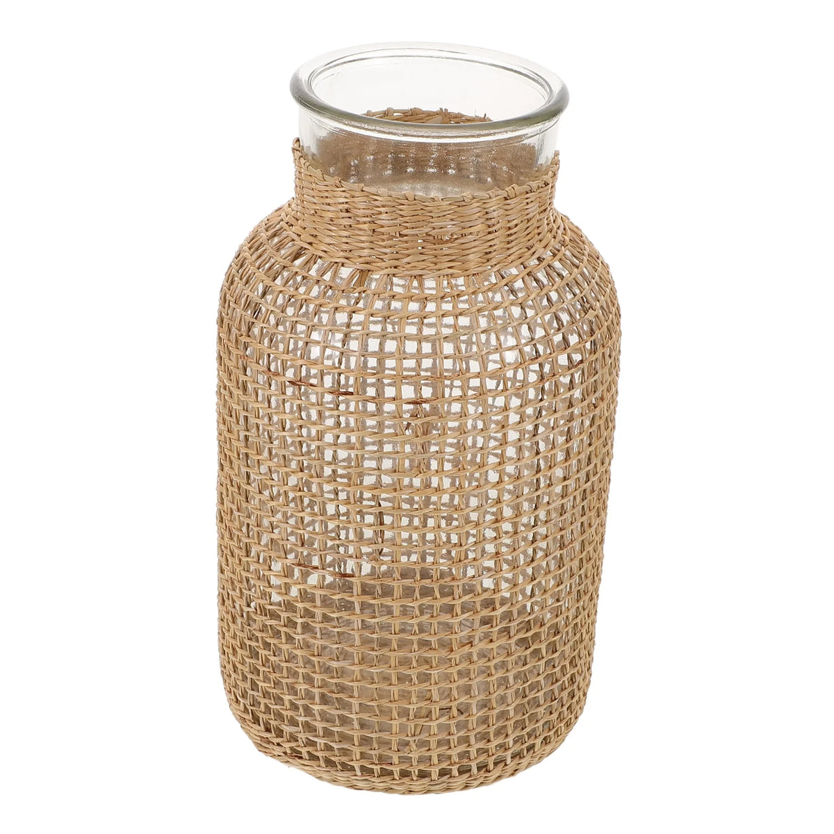 Woven Rattan Glass Vase I787176
