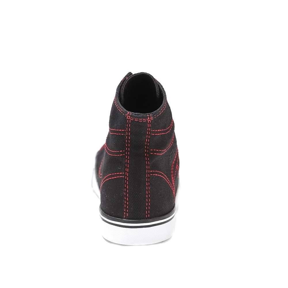 Black / Red Canvas High Tops L7178