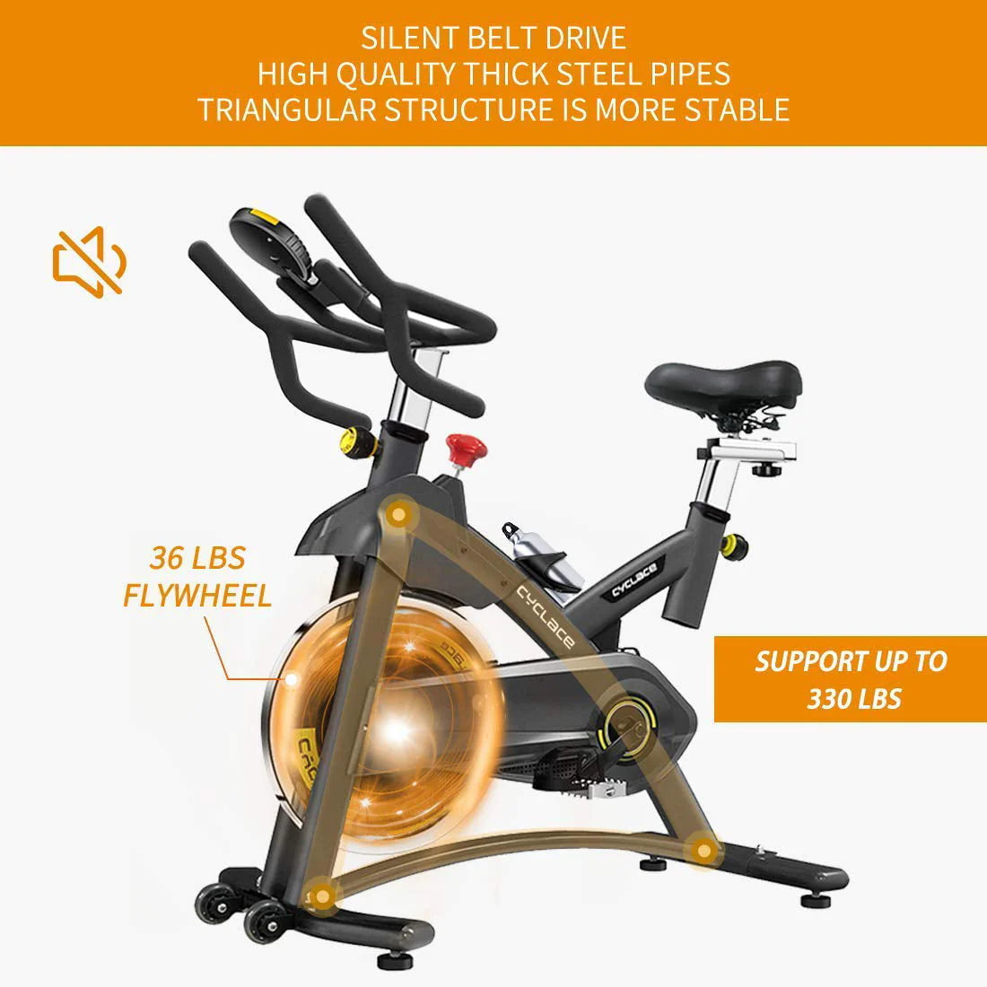 Magnetic Exercise Bike Indoor Cycling Bike Stationary Bike With Tablet Holder U6656