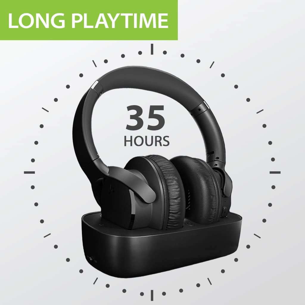 Wireless Headphones with Charging Dock, 35hrs Playtime Bluetooth Headset N1559