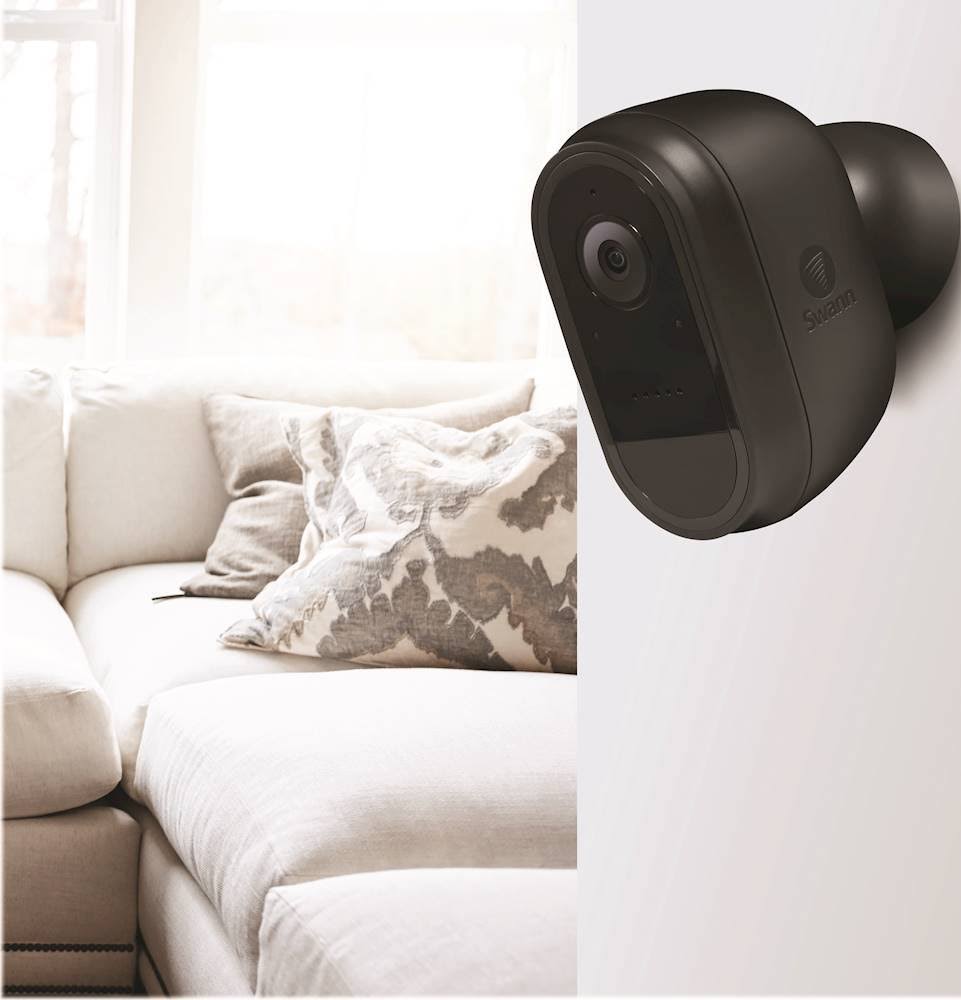 Indoor/Outdoor 1080p Wi-Fi Wire-Free Surveillance Camera 2-Pack Black Y156563