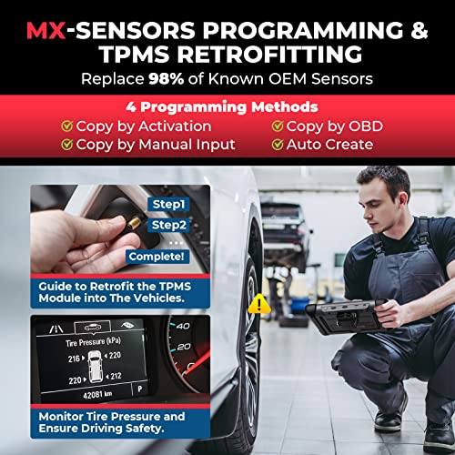 Autel MaxiCOM MK808S-TS Scanner, 2024 Complete TPMS Check/Activate/Relearn Tool, Same as MX808S-TS MK808Z-TS, 28+Service, BT Full System Scan,Bidirectional, FCA AutoAuth,Upgrade of MK808BT PRO MK808S T1028