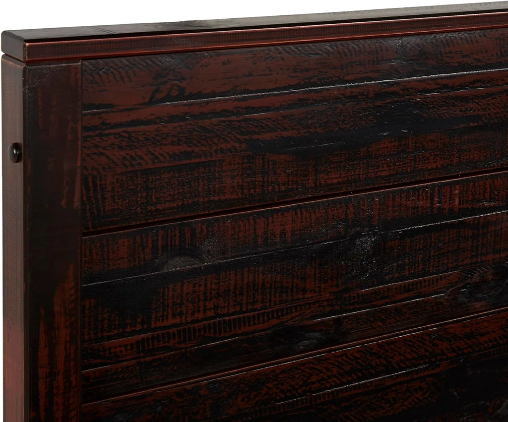 Solid Wood King Platform Bed in Walnut J84162