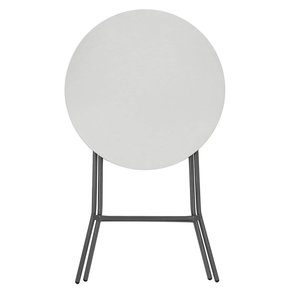 31 Inch Plastic Round Folding Bar Table in White C236471