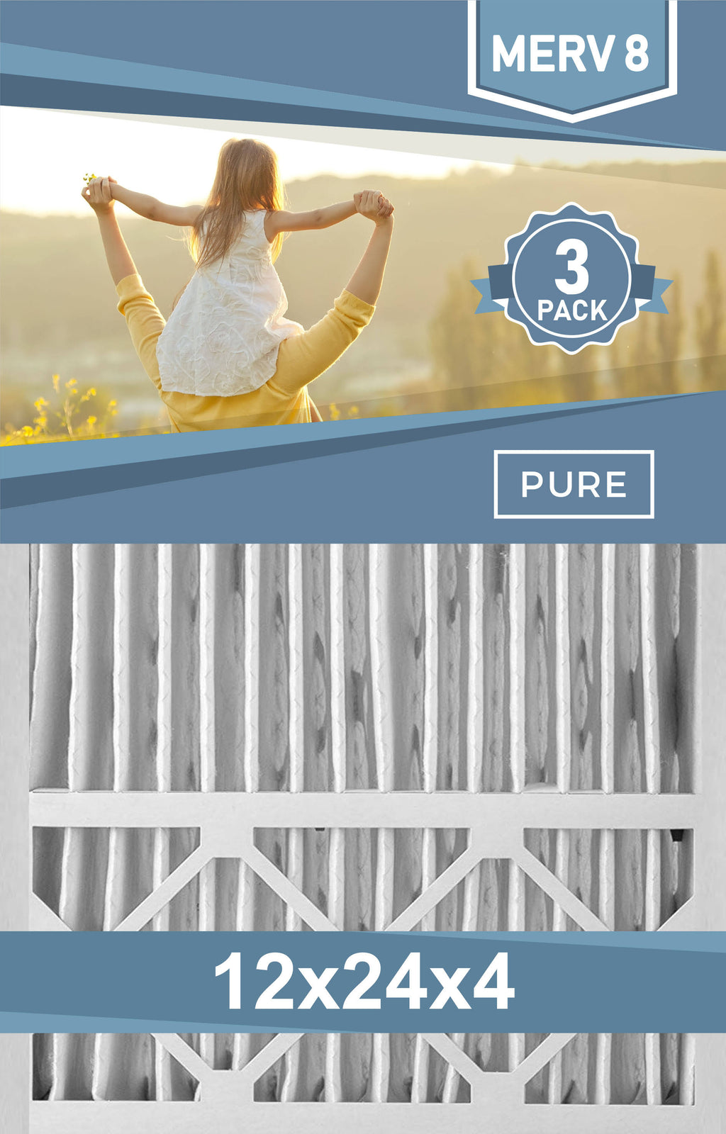 12x24x4 MERV 8 Air Filter 6 Pack G3265