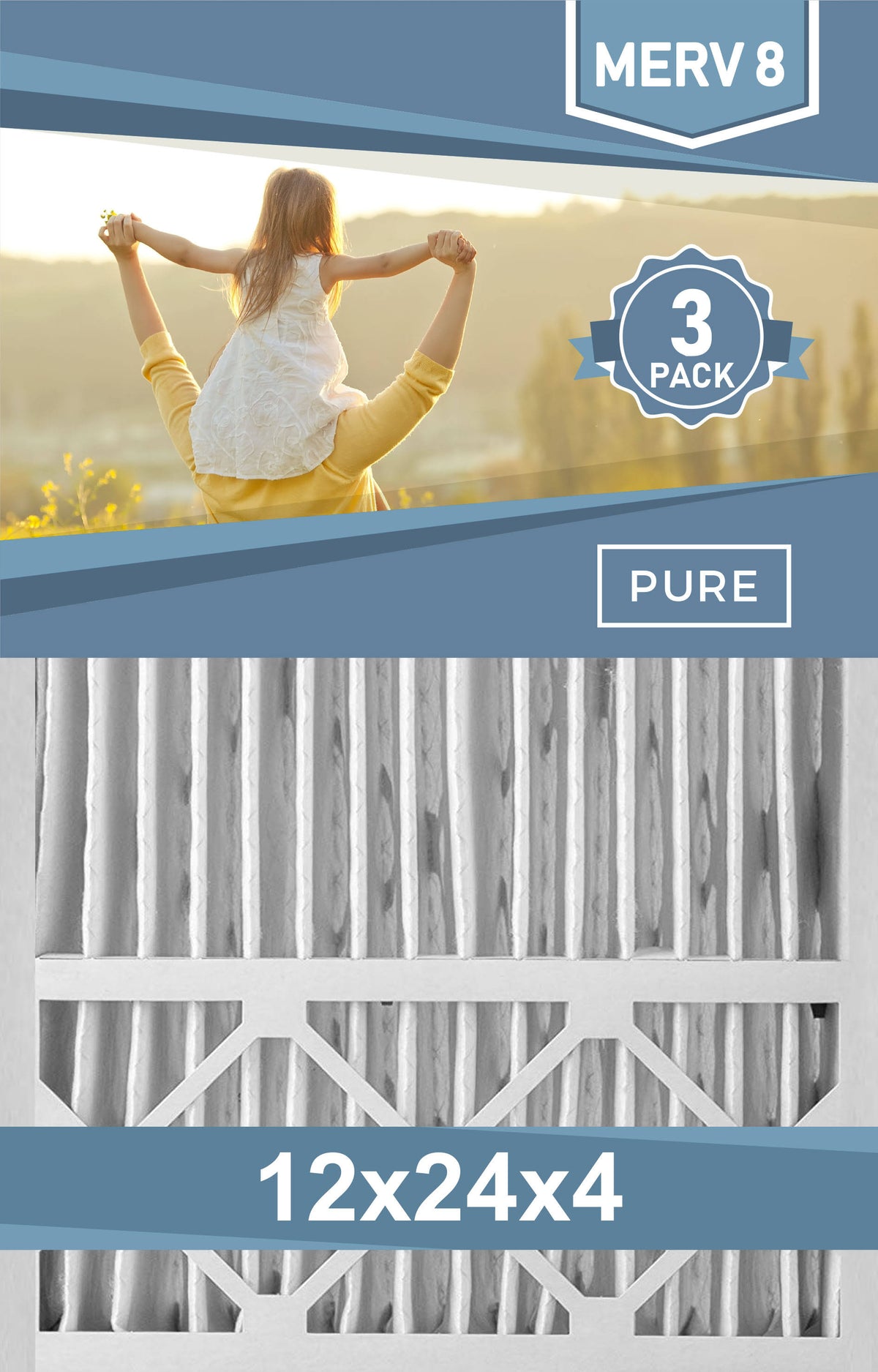 12x24x4 MERV 8 Air Filter 6 Pack G3265