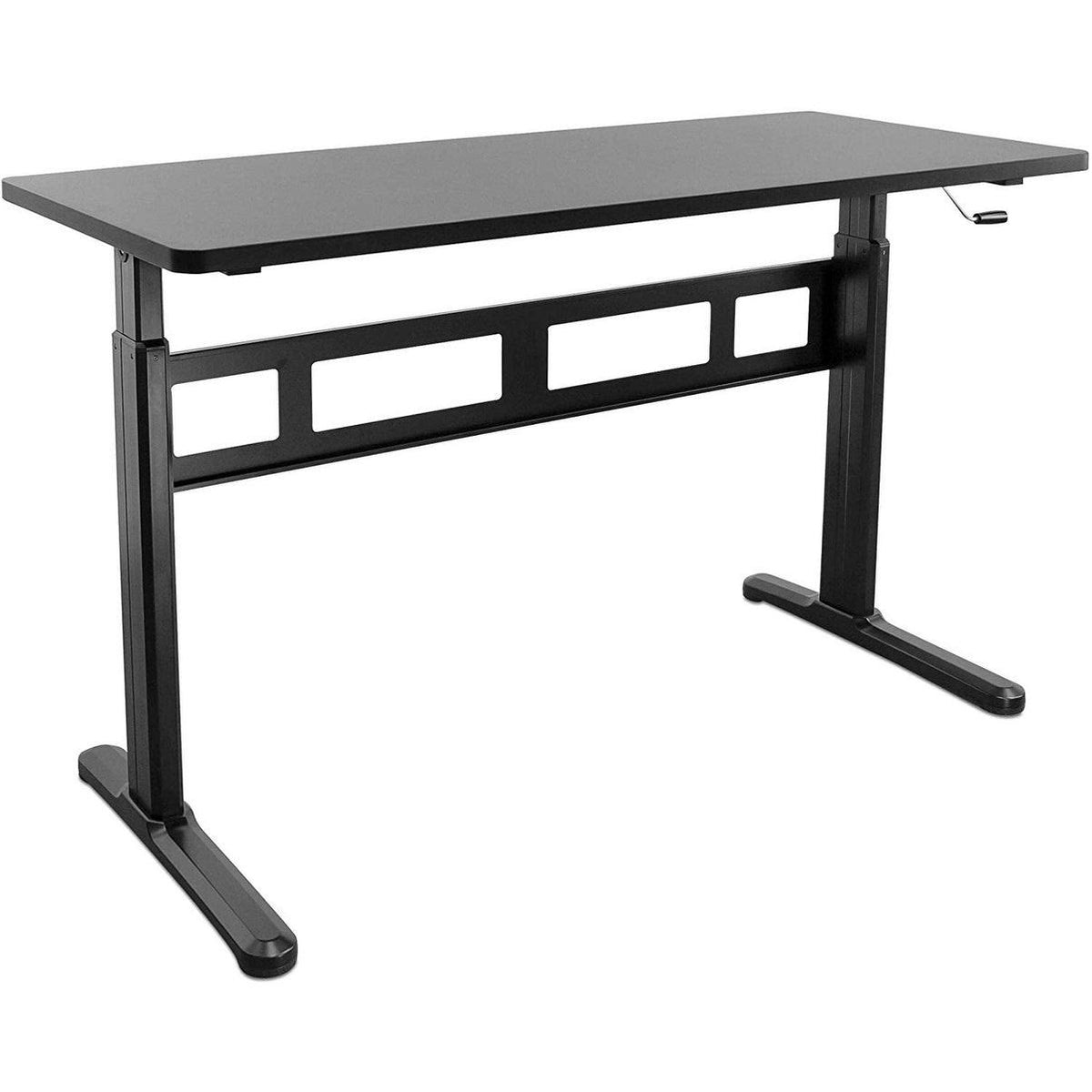 Black Hand Crank Sit-Stand Desk F64503