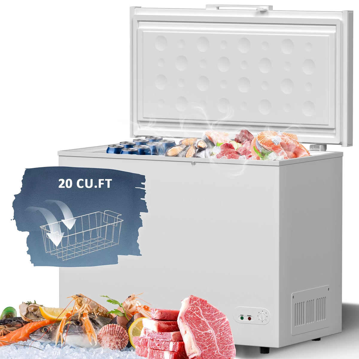 20 Cu.ft Chest Freezer with 2 Removable Baskets T149