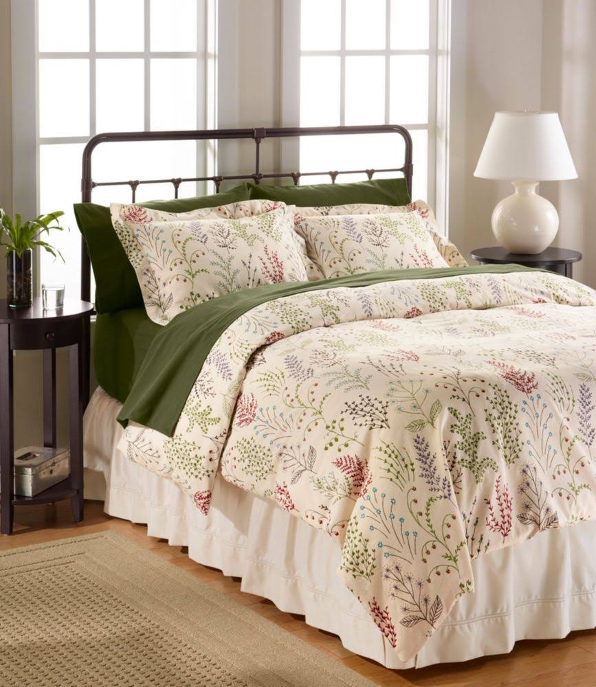 King Size Botanical Floral Flannel Comforter Cover H5760