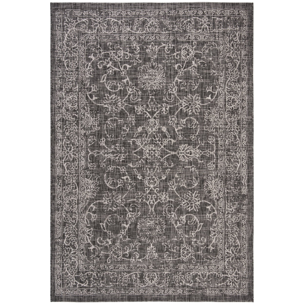 Black Ivory Round Indoor/Outdoor Area Rug J310